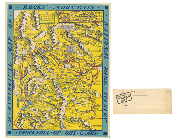 95-Colorado, Rocky Mountains, Colorado and Pictorial Maps Map By Lindgren Brothers