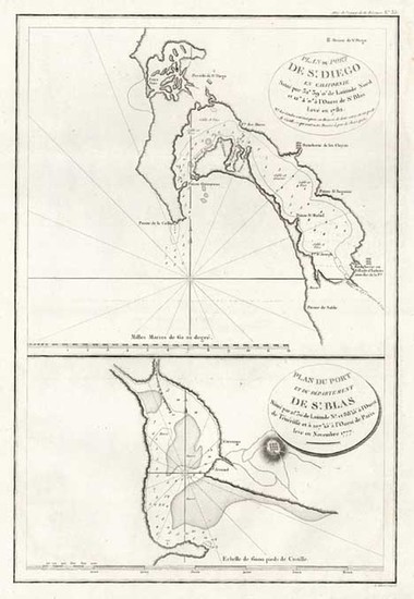 57-Mexico and California Map By Jean Francois Galaup de La Perouse