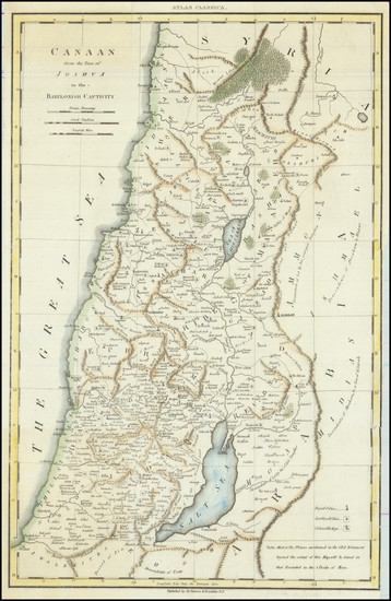 47-Holy Land Map By Robinson & Franklin Co. / Robert Wilkinson