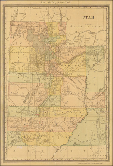 29-Utah and Utah Map By Rand McNally & Company