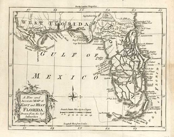 64-South and Southeast Map By London Magazine