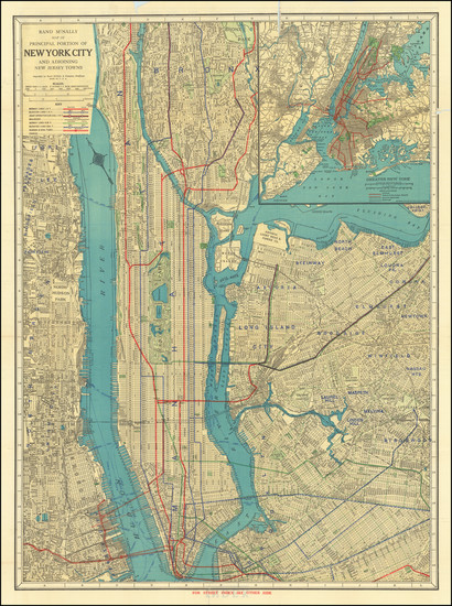 2-New York City Map By Rand McNally & Company