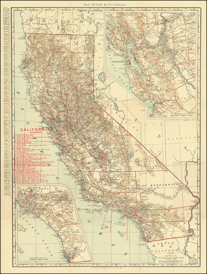 93-California Map By Rand McNally & Company