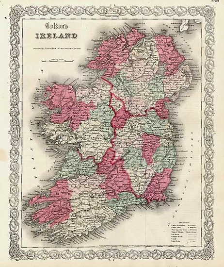 47-Europe and British Isles Map By Joseph Hutchins Colton