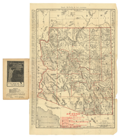 30-Arizona Map By Rand McNally & Company