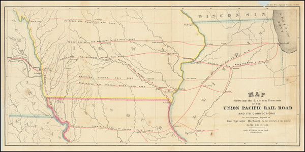 93-Illinois, Iowa and Missouri Map By United States GPO