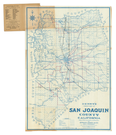 31-California Map By Edward Denny & Co.