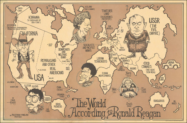 89-World, United States, Pictorial Maps and Politics & Satire Map By David Horsey