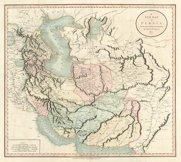 82-Asia, Central Asia & Caucasus and Middle East Map By John Cary