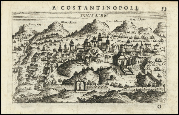 73-Jerusalem Map By Giuseppe Rosaccio