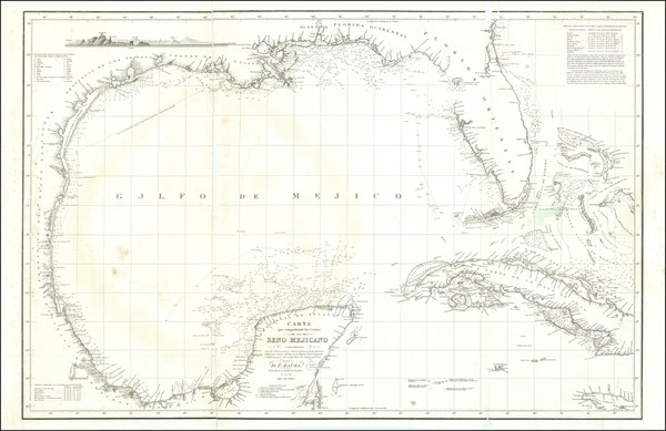 0-Florida, South, Texas, Mexico and Caribbean Map By Felipe Bauza