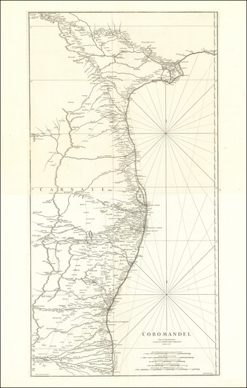 19-India Map By Jean-Baptiste Bourguignon d'Anville