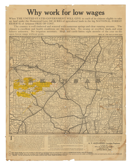 92-Arkansas Map By A. V. Alexander