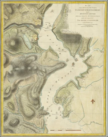 8-New York City, New York State and American Revolution Map By Charles Stedman / William Faden