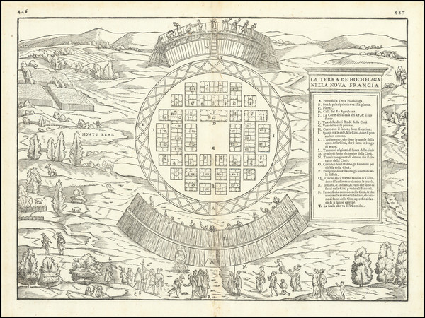 42-Canada Map By Giovanni Battista Ramusio