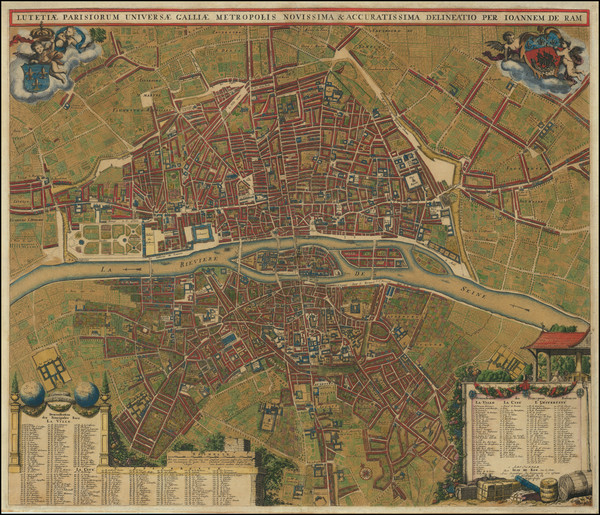 71-Paris and Île-de-France Map By Johannes De Ram