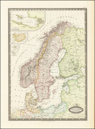 75-Scandinavia, Sweden and Norway Map By F.A. Garnier