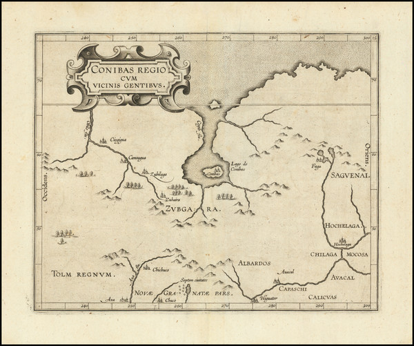 82-Midwest, Plains, Rocky Mountains and Canada Map By Cornelis van Wytfliet