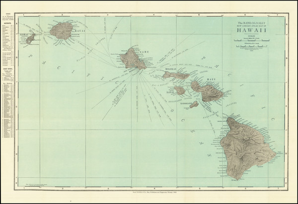 23-Hawaii and Hawaii Map By Rand McNally & Company