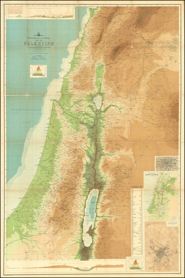 85-Holy Land Map By John Bartholomew