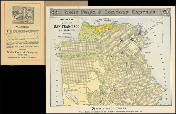 64-San Francisco & Bay Area Map By Poole Brothers