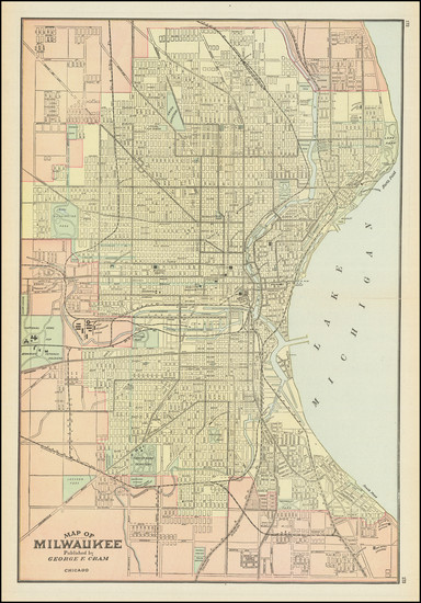 7-Wisconsin Map By George F. Cram