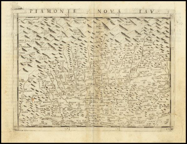 61-Northern Italy Map By Giacomo Gastaldi
