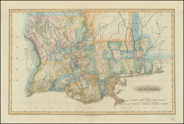 16-South, Louisiana, Alabama and Mississippi Map By Fielding Lucas Jr.