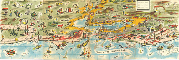 61-Pictorial Maps and San Francisco & Bay Area Map By Barry Sullivan