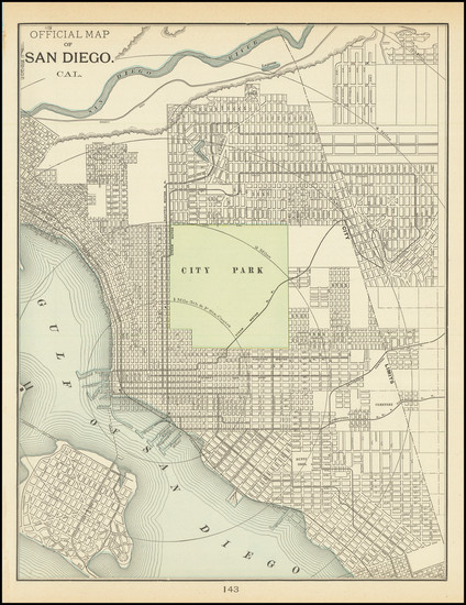 30-San Diego Map By George F. Cram