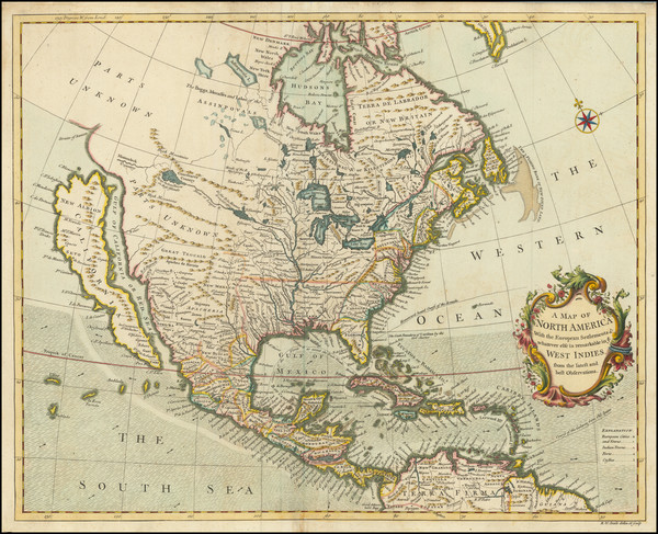 44-North America and California as an Island Map By Richard William Seale