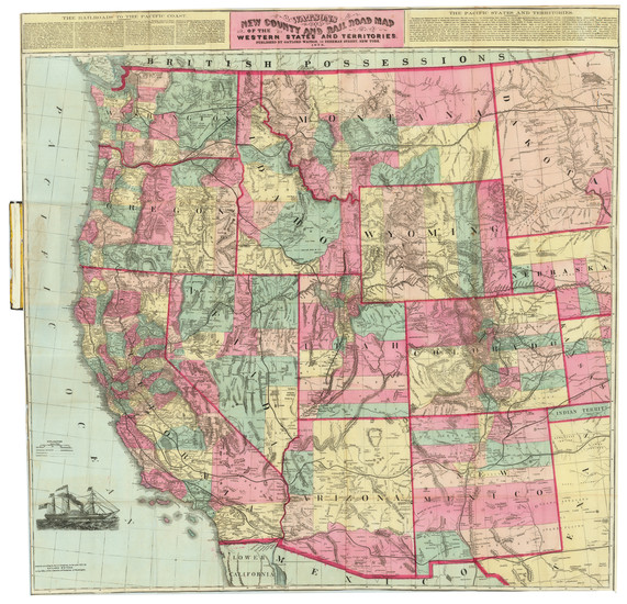 3-Plains, Southwest, Rocky Mountains and California Map By Gaylord Watson