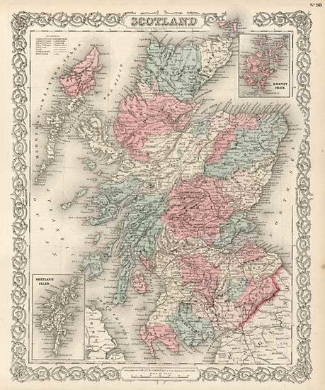 16-Europe and British Isles Map By Joseph Hutchins Colton