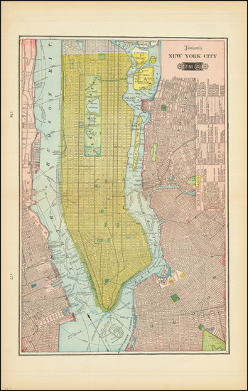 59-New York City Map By H.C. Tunison