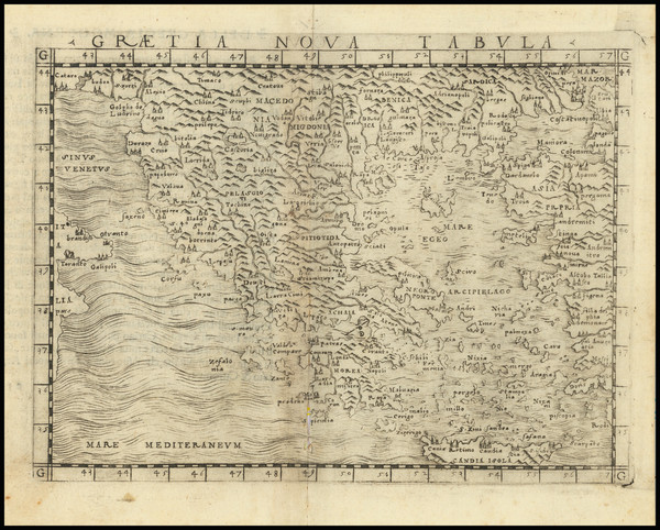 4-Turkey, Balearic Islands and Greece Map By Giacomo Gastaldi