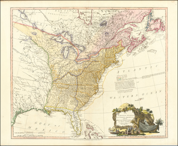 0-United States, Southeast, Midwest and Plains Map By William Faden