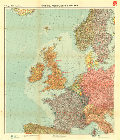 65-Europe and World War II Map By Velhagen & Klasing