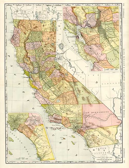 54-California Map By William Rand  &  Andrew McNally