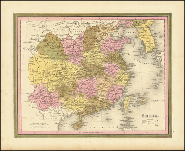 34-China and Korea Map By Henry Schenk Tanner