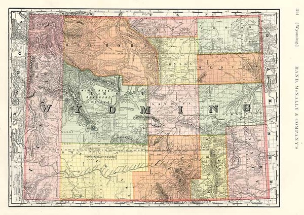 18-Plains and Rocky Mountains Map By Rand McNally & Company