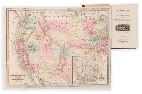 36-United States and Rare Books Map By Samuel Bowles