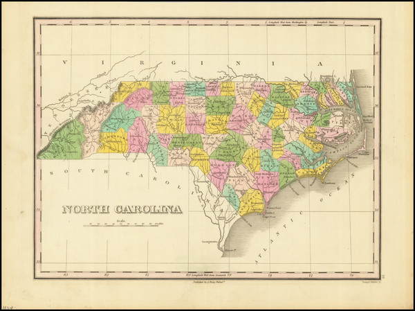 28-North Carolina Map By Anthony Finley