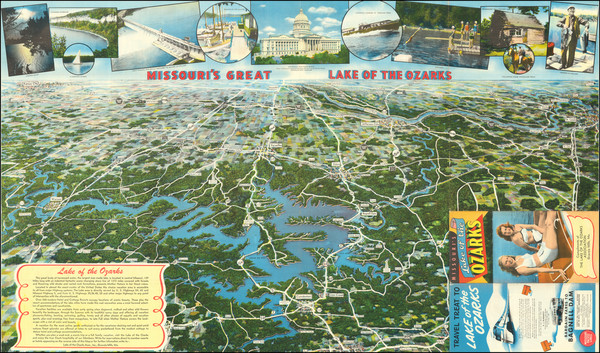 44-Missouri and Pictorial Maps Map By The Lake of the Ozarks Association