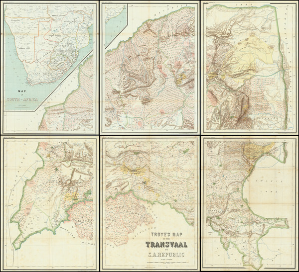 13-South Africa Map By Gustav A. Troye