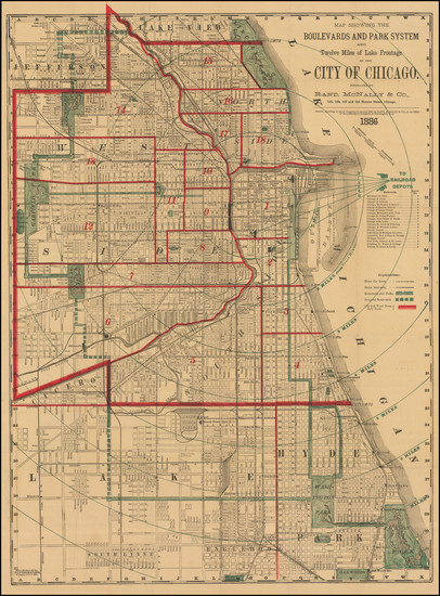 18-Chicago Map By Rand McNally & Company