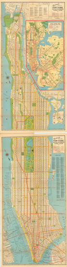 87-New York City Map By Ohman Map Co. / George J. Nostrand