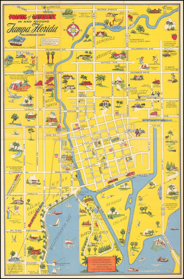 66-Florida Map By Tampa Convention and Tourist Bureau