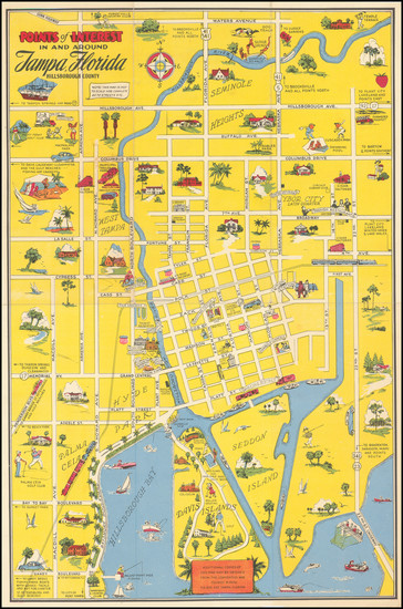 38-Florida Map By Tampa Convention and Tourist Bureau