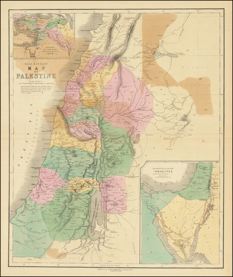 97-Holy Land Map By Gall  &  Inglis