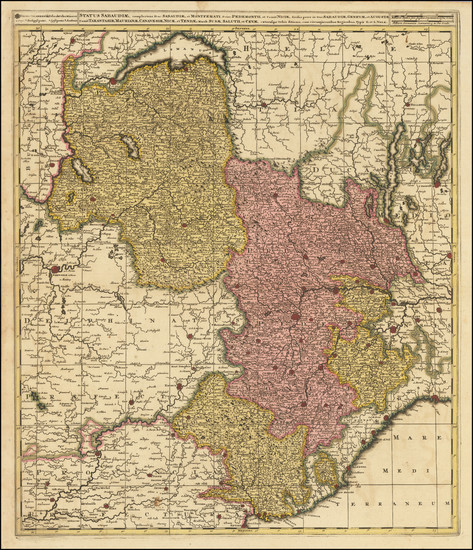 73-Northern Italy Map By Gerard & Leonard Valk